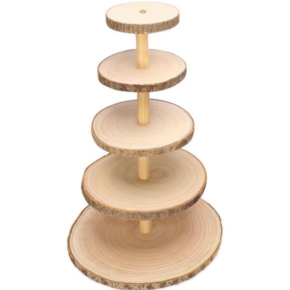 Tiered Wood Cupcake Stand, Rustic Wood Cake Stand, Wood Dessert